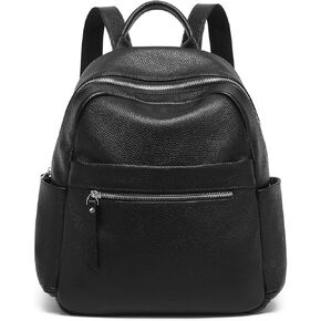 Genuine Leather Backpack for Women Fashion Designer Shoulder Bags Soft Leather Backpack, Stylish Daypack for Work Travel School, Black in Saudi Arabia