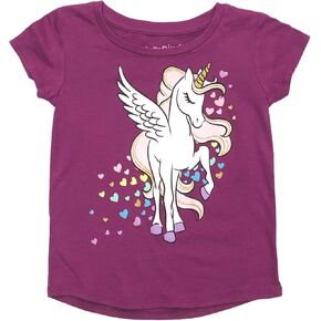 Jumping Beans Toddler Girls Purple Glitter Pegasus Unicorn T-Shirt Tee Shirt 4T in Saudi Arabia