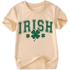 Boys Girls St Patricks Day Shirt Toddler Kids Irish Shamrock Clover Lucky T-Shirt Short Sleeve Tee Top 2-10 Years in Kuwait