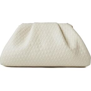 حقيبة سهرة نسائية منسوجة ومحفظة بمقبض زلابية وسلسلة قابلة للفصل عبر الجسم in Kuwait