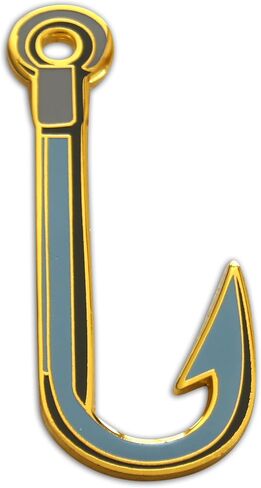 Novel Merk Fish Hook – Gone Fishing Lapel Pin, Hat Pin & Tie Tack Set - with Clutch Back 3 Piece in Saudi Arabia