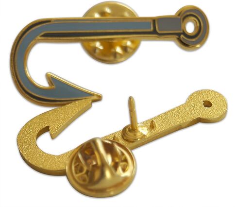 Novel Merk Fish Hook – Gone Fishing Lapel Pin, Hat Pin & Tie Tack Set - with Clutch Back 3 Piece in Saudi Arabia