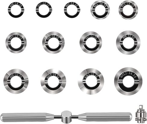 Yosoo Health Gear Watch Repair Tool, 5537 Watch Case Back Opener Tools, Watch Back Remover Tool with 13 Dies Fit for Rolex Tudor in Saudi Arabia