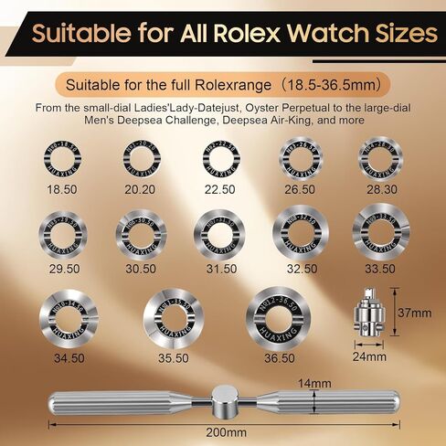 Yosoo Health Gear Watch Repair Tool, 5537 Watch Case Back Opener Tools, Watch Back Remover Tool with 13 Dies Fit for Rolex Tudor in Saudi Arabia