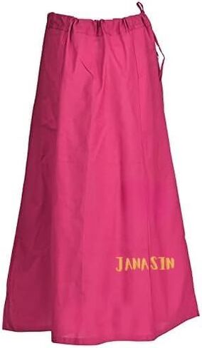 Cotton Saree Petticoat - Adjustable Waist Indian Underskirt, One Size Fits 26-42 Inches, Ankle Length in Saudi Arabia