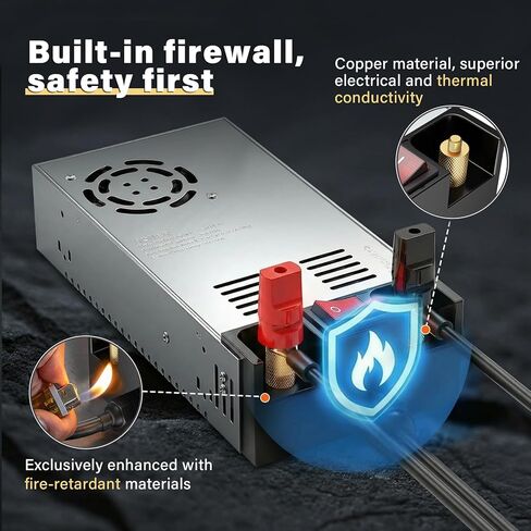 Anbull SMPS 110V AC إلى 12V DC محول التيار الكهربائي محول التبديل محول ماكس 50A 600W in Kuwait