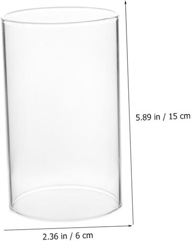 غطاء شمعة زجاجي مقاوم للرياح للاستخدام الخارجي والداخلي، حامل شموع شفاف لديكور العطلات والأجواء الرومانسية in Kuwait