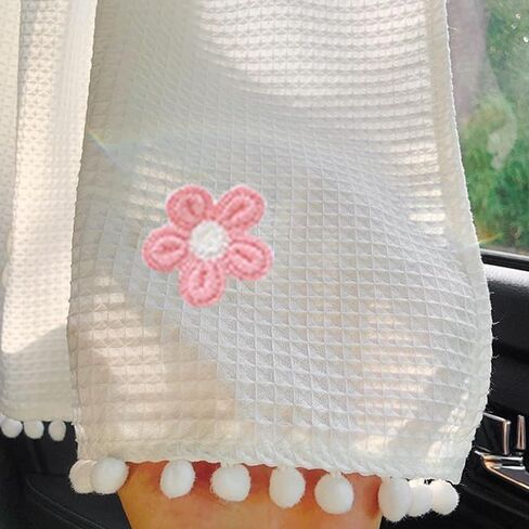 Car Side Window Sun Shade, Sun Blocking Privacy Curtain for Vehicle, Car Curtains Reduces Heat & Filters Glare, Easy Install for Commute & Travel (Five Small Pink Flowers) in Saudi Arabia