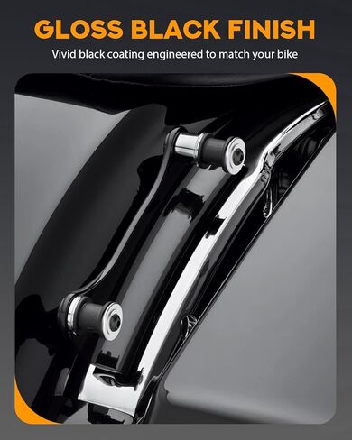 PBYMT Tour Pack Mount أكثر سمكًا مع مجموعة أدوات إرساء 4 نقاط، رف أمتعة قابل للفصل يناسب Harley Davidson Touring Street Glide Road King Electra Glide 2014-في وقت لاحق، أسود in Kuwait