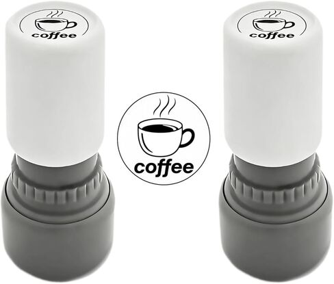 2Pcs Loyalty Card Stamp, Coffee Cup Stamp, Mini Self Inking Stamp Great for Business in Kuwait