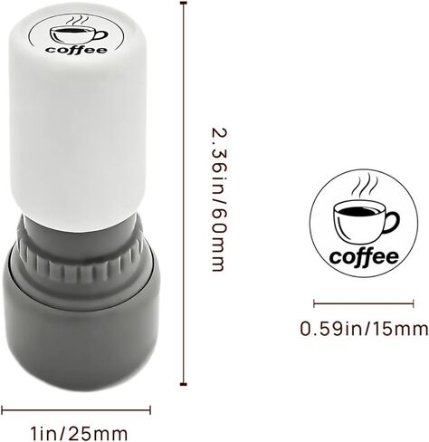 2Pcs Loyalty Card Stamp, Coffee Cup Stamp, Mini Self Inking Stamp Great for Business in Kuwait