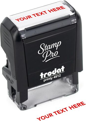 Stamp Pro Self Inking Stamp Custom Stamp - اسم شخصي أو ختم نص للمنزل والمدرسة والحرف اليدوية واستخدام الأعمال - اختر الحجم ونمط الخط ولون الحبر (صغير، 9/16 بوصة × 1 1/2 بوصة منطقة الانطباع) in Kuwait