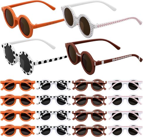16 Pair Soccer Sunglasses Soccer Team Gifts Party Favors Birthday Accessories White Frame Black Checker Sunglasses Bulk Party Gifts Goody Bag Fillers for Teens Sport in Saudi Arabia