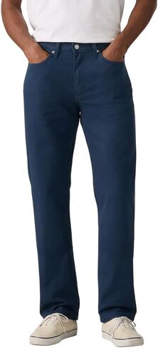 بنطلون جينز رجالي من Levi's 514 ذو قصة مستقيمة (متوفر أيضًا بمقاس كبير وطويل)، (جديد) سترة بحرية (مطاطة)، 36Wx30L in Saudi Arabia