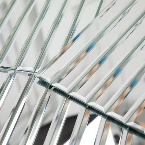 بلاط باكسبلاش مرآة مشطوفة من Diflart للمطبخ، شريط عتيق خفيف، 12 × 12 بوصة، بلاط مرآة لجدار الحمام، حزمة من 5 أقدام مربعة in Saudi Arabia