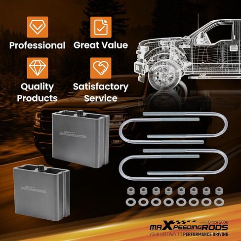 كتل ألومنيوم خلفية من maxpeedingrods مقاس 4 بوصات للشاحنات/الشاحنات الصغيرة والمتوسطة الحجم مع أنبوب محور 3 بوصات، ومجموعة خفض in Kuwait