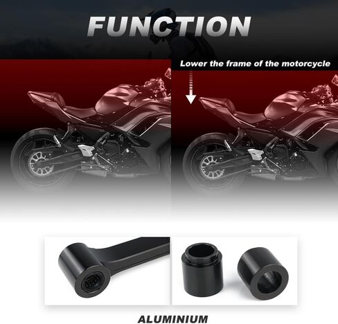 طقم خفض Xitomer 1 بوصة، مناسب لـ Z650 Ninja 650 2024 2023 2022 2021 2020 2019 2018 Ninja 650 2017-2024 / Z650 2017-2024 / Z650RS 2022-2024، وصلات التعليق السفلية in Kuwait