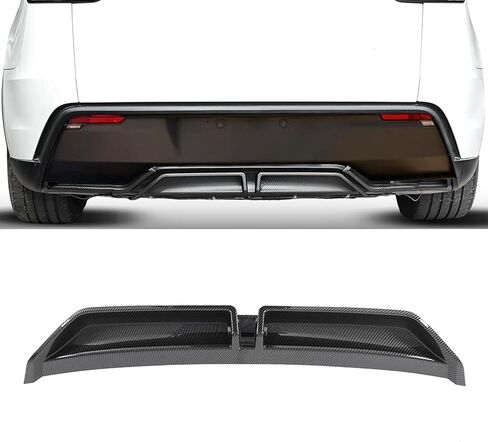 Rear Bumper Diffuser Lip 2PCS for Tesla Model Y Juniper 2025 2026 ABS Rear Bumper Molding Protector Lip (Carbon Fiber Print,2 Sides Mlding Guard) in Saudi Arabia