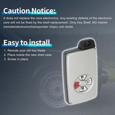 X AUTOHAUX مفتاح شل حافظة دخول بدون مفتاح مفتاح بعيد فوب استبدال حافظة لتويوتا أفالون 2005-2006 4 أزرار HYQ14AAF in Kuwait