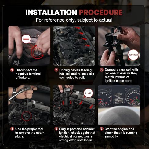 UF735 Ignition Coil Pack and Iridium-Platinum Spark Plugs Set of 4 Compatible with Ford Escape Fusion 2014-2020 1.5L Replaces# DG554, C880 in Kuwait