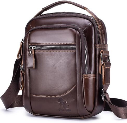 Premium Leather Men's Crossbody -Organized Storage & Durable,Stylish for Daily Carry in Kuwait