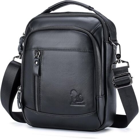 Premium Leather Men's Crossbody -Organized Storage & Durable,Stylish for Daily Carry in Kuwait