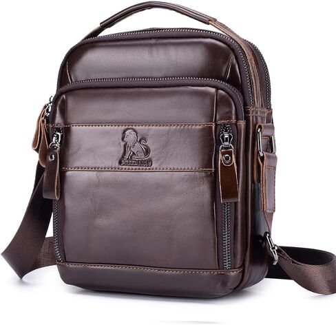 Premium Leather Men's Crossbody -Organized Storage & Durable,Stylish for Daily Carry in Kuwait