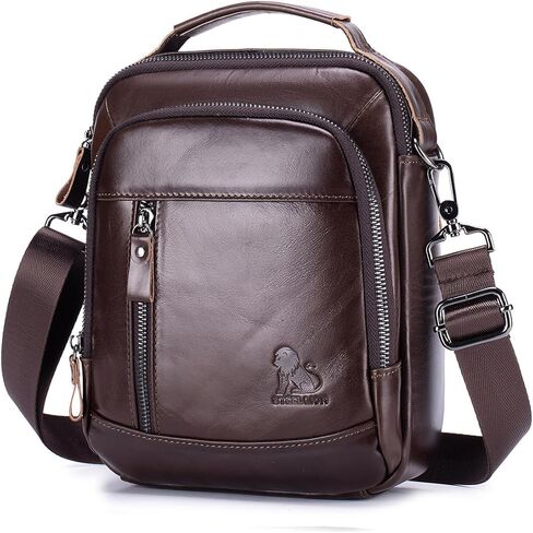 Premium Leather Men's Crossbody -Organized Storage & Durable,Stylish for Daily Carry in Kuwait