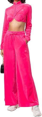 adidas Originals X Jeremy Scott Women's Velour Wide Legs Track Pants, Solar Pink, Medium in Saudi Arabia