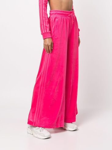adidas Originals X Jeremy Scott Women's Velour Wide Legs Track Pants, Solar Pink, Medium in Saudi Arabia