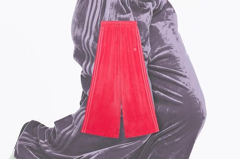 adidas Originals X Jeremy Scott Women's Velour Wide Legs Track Pants, Solar Pink, Medium in Saudi Arabia