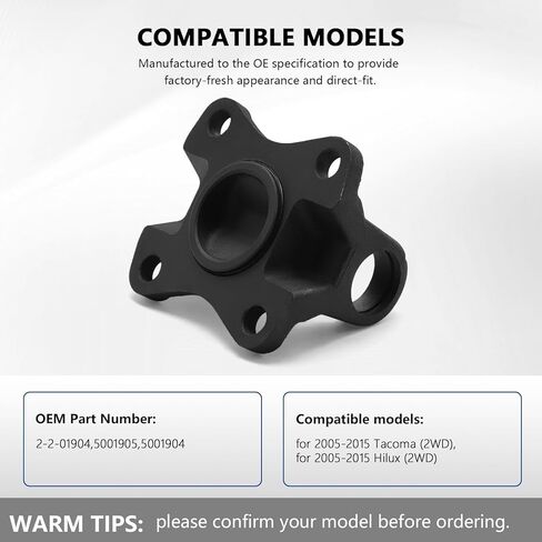 2-2-01904 Rear Driveshaft Flange Yoke Compatible with 2005-2015 Tacoma 2WD,2005-2015 Hilux 2WD,Replacement 5001905 5001904 in Saudi Arabia