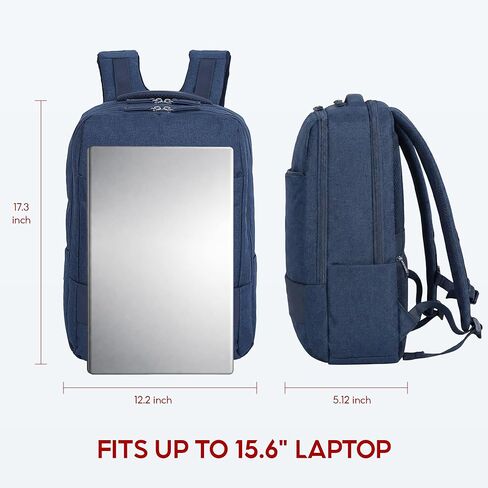 SAKOS SPIRIT Laptop Backpack for Men & Women 15.6 Inch, Water-Resistant Travel Work Backpack with Shockproof Laptop Compartment, Lightweight Carry-On Bag with Multiple Pockets in Saudi Arabia