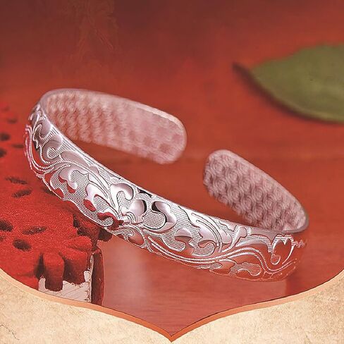 925 Sterling Silver Adjustable Cuff Bangle – Minimalist Open Bracelet Jewelry for Women | Mothers Day Valentine Gifts in Saudi Arabia