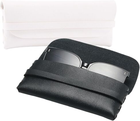 حافظة نظارة، حافظة نظارة شمسية ناعمة لنظارة العين الشمسية (قطعتان - أسود أبيض) in Kuwait