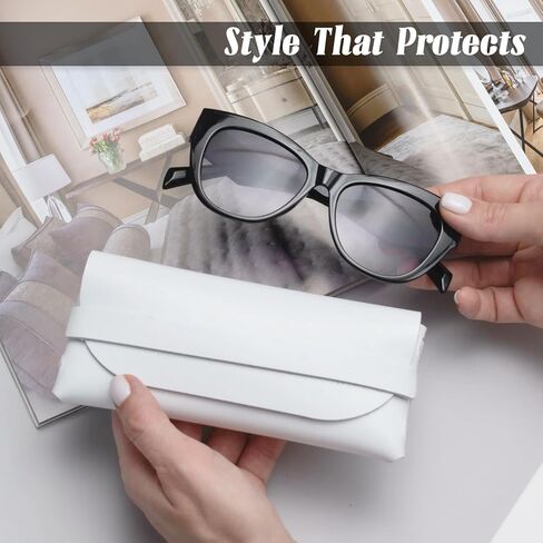 حافظة نظارة، حافظة نظارة شمسية ناعمة لنظارة العين الشمسية (قطعتان - أسود أبيض) in Kuwait