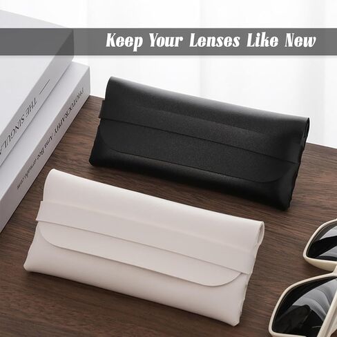 حافظة نظارة، حافظة نظارة شمسية ناعمة لنظارة العين الشمسية (قطعتان - أسود أبيض) in Kuwait
