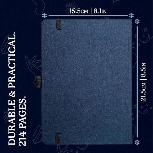 Dingbats* Dream Journal - مذكرات الأحلام الموجهة للتسجيل والتأمل في الأحلام والرموز والرؤى - دفتر يوميات من الورق السميك ذو غلاف مقوى مع إغلاق مرن وحلقة قلم وجيب in Kuwait