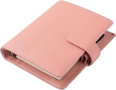 7Felicity Budget Binder,Leather Rings Planner, 6-Ring Pocket Organizer Notebook Cover (Croco-Red) in Kuwait