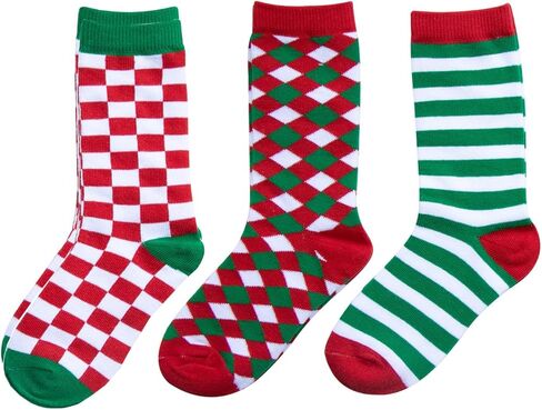 جوارب MZLIU للأطفال منقوشة للأولاد والبنات، جوارب قطنية مربعات للأطفال الصغار من عمر 1 إلى 9 سنوات in Kuwait