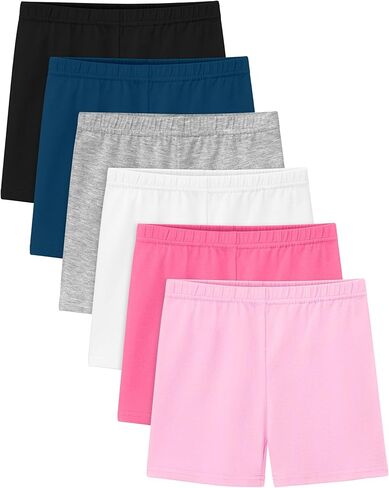 Ruisita 6 قطع من شورتات الدراجة للفتيات شورتات الرقص المسامية، شورتات الملعب، شورتات السلامة، شورتات اليوغا in Kuwait