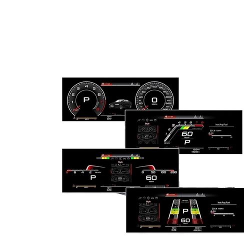 مجموعة أدوات رقمية متوافقة مع Audi A3 2014-2020 iOS CarPlay عداد السرعة، لوحة القيادة، المقياس، 10.25 بوصة HD Virtual Cockpit LCD Plug-Play in Kuwait