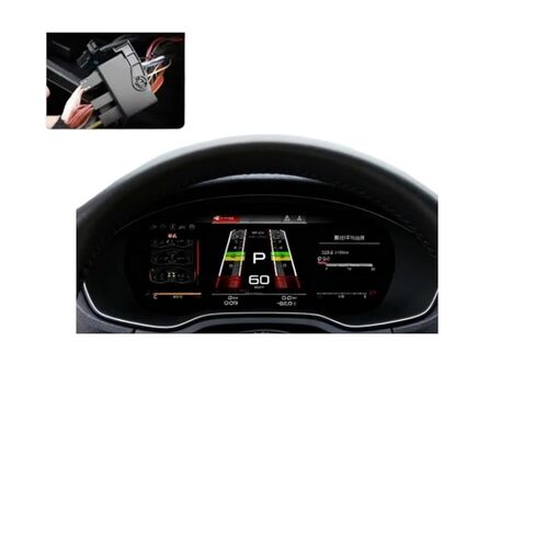 مجموعة أدوات رقمية متوافقة مع Audi A3 2014-2020 iOS CarPlay عداد السرعة، لوحة القيادة، المقياس، 10.25 بوصة HD Virtual Cockpit LCD Plug-Play in Kuwait