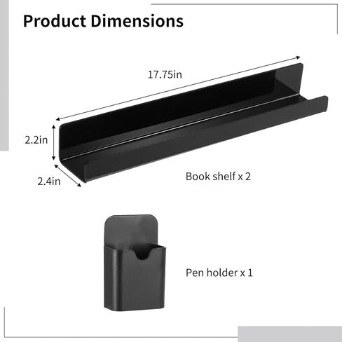 Magnetic Shelf Metal Floating Book Shelves Rack, Bookshelves for Whiteboard, Magnetic Book Shelves, 2 Pcs Book Display Shelf for School Classroom in Saudi Arabia