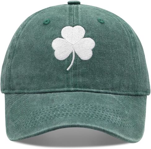 YAMEIZE Shamrock Baseball Cap Women Men Embroidered Green Lucky Clover Funny Hat St Patricks Day Hat in Saudi Arabia
