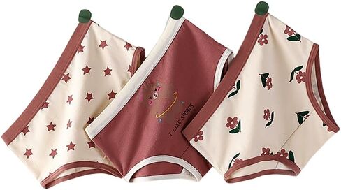 Girls Underwear, 3-Pack Cotton Toddler Underwear, Assorted Print Girls Panties for Kids in Saudi Arabia