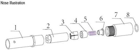 أدوات هوائية موثوقة RATC606 Nose لمثبتات Huck® 3/16 "C6® in Kuwait