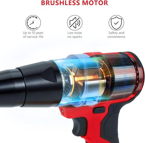 أداة مسدس برشام لاسلكي لبطارية ميلووكي M18 18 فولت (أداة فقط)، مسدس برشام أوتوماتيكي كهربائي بدون فرش، للمسامير 1/8 بوصة، 5/32 بوصة، 3/16 بوصة، للمعادن والبلاستيك والجلود in Kuwait