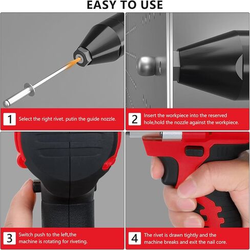 أداة مسدس برشام لاسلكي لبطارية ميلووكي M18 18 فولت (أداة فقط)، مسدس برشام أوتوماتيكي كهربائي بدون فرش، للمسامير 1/8 بوصة، 5/32 بوصة، 3/16 بوصة، للمعادن والبلاستيك والجلود in Kuwait