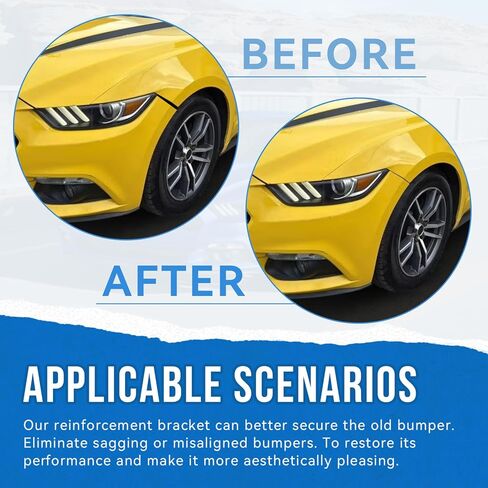 Front Bumper Tabs/Reinforcement Mounts/Repair Kit Compatible with Ford Mustang 2015 2016 2017, For Front Bumper in Saudi Arabia